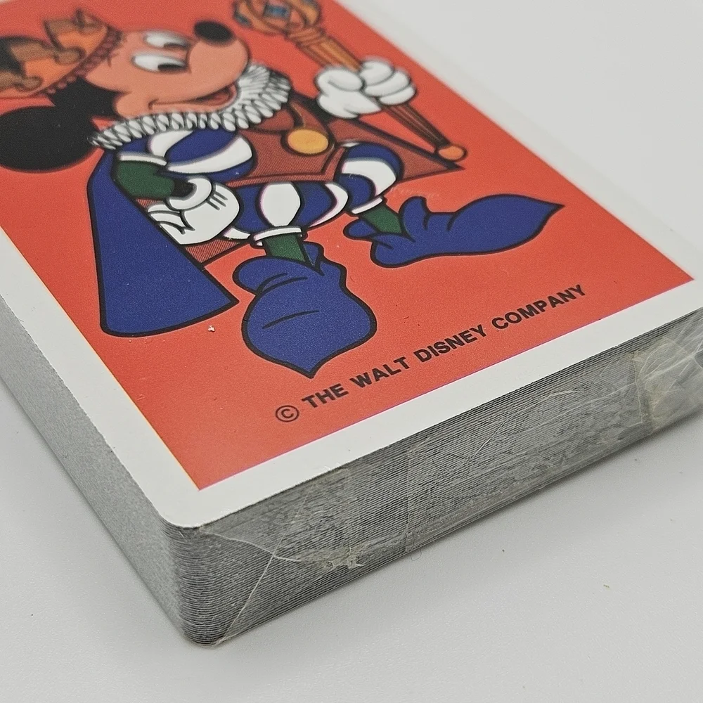NEW VINTAGE King Mickey Mouse Playing Cards Deck Case Walt Disney Productions